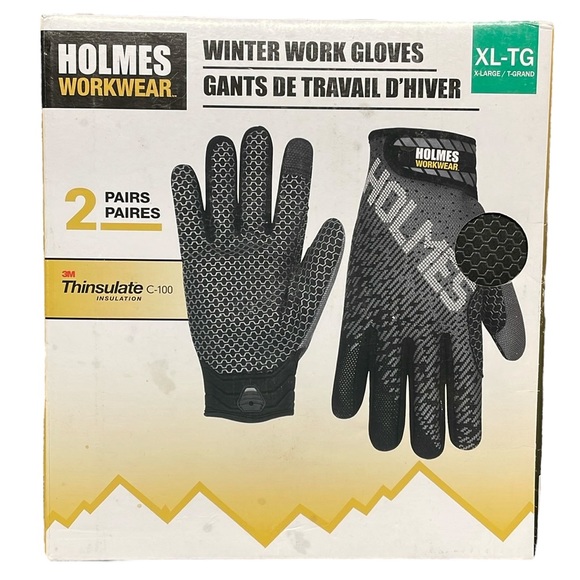 Holmes Workwear - 2 Pairs Winter Performance Work Gloves - Picture 2 of 5